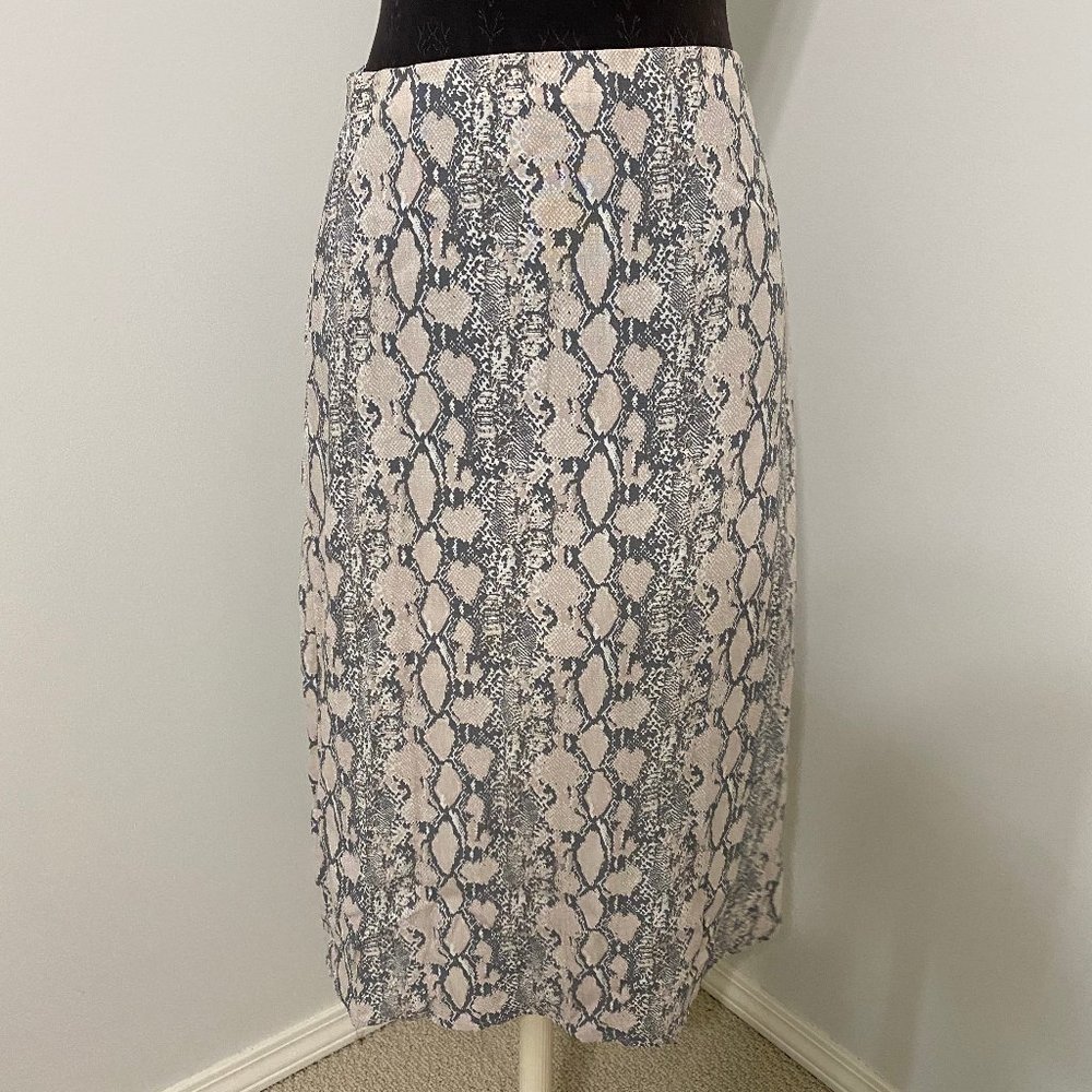 American Eagle Snake Print Midi Skirt